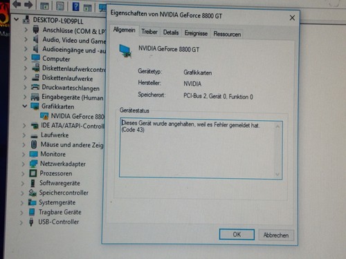Defekt damage asus nvidia - defekt,